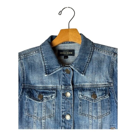 J Crew Jacket‎ Women XXS Blue Indigo Classic Denim Button Front Jean Outdoor - Picture 5 of 11